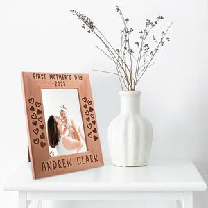 1st Mother's Day Engraved Wooden Photo Frame - GiftShire