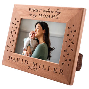 1st Mother's Day Engraved Wooden Photo Frame - GiftShire