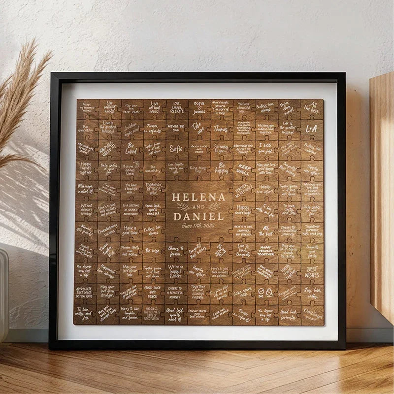 Wedding Guest Book Puzzle Sign without Blank Papers
