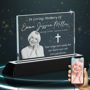 3D Crystal Frame, Custom Memorial Frame - GiftShire