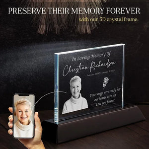 3D Crystal Frame, Custom Memorial Frame - GiftShire
