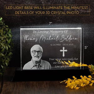 3D Crystal Frame, Custom Memorial Frame - GiftShire