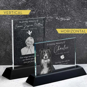 3D Crystal Frame, Custom Memorial Frame - GiftShire