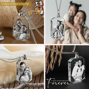 3D Crystal Necklace, Custom Photo Necklace - GiftShire