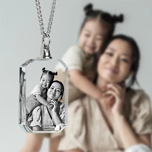 3D Crystal Necklace, Custom Photo Necklace - GiftShire