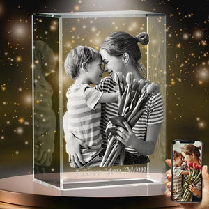 3D Crystal Cube with Custom Photo Frame Gift - GiftShire