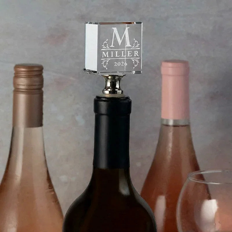 3D Crystal Bottle Stopper, Custom Wine Bottle Stopper - GiftShire
