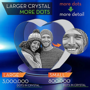 Custom Crystal Heart Shape Frame - GiftShire