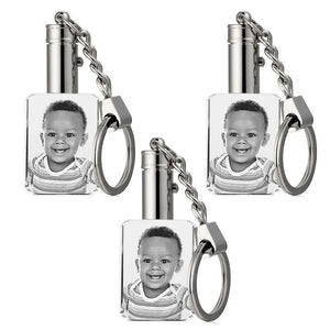 Personalized 3D Crystal Photo Keychain with Led Light - GiftShire