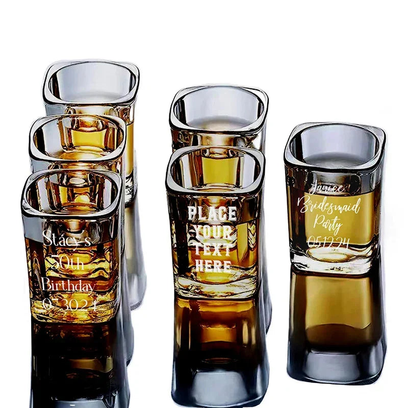 4-Line Customized Shot Glass - Best Gift for Events