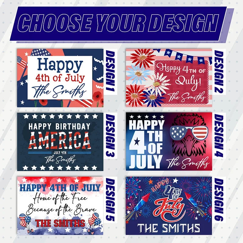 4th of July Party Decorations - Custom Your Own Yard Sign for 4th July