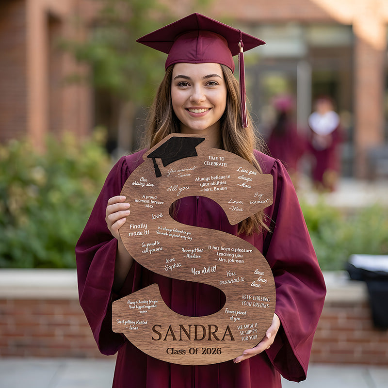 Personalized Graduation Day Letter Sign