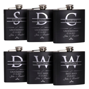 Custom Metal Groomsmen Flask, Gift for Team - GiftShire