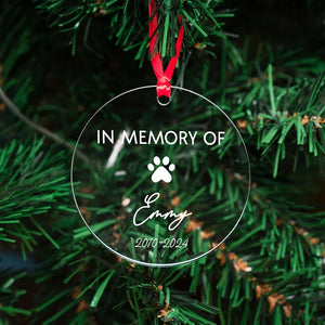 Acrylic Pet Memorial Ornament - GiftShire