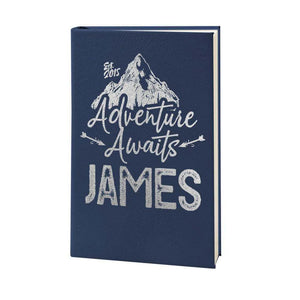Personalized Leather Notebook - Custom Journal, Advanture Awaits Notebook - GiftShire
