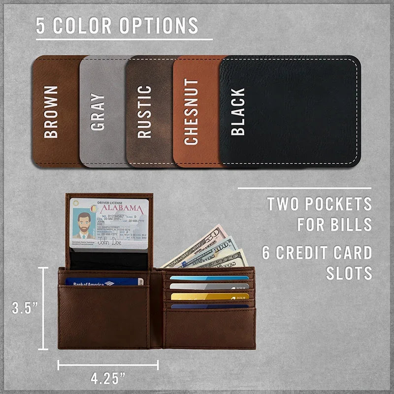 Best Dad Ever Engraved Wallet from Children - GiftShire