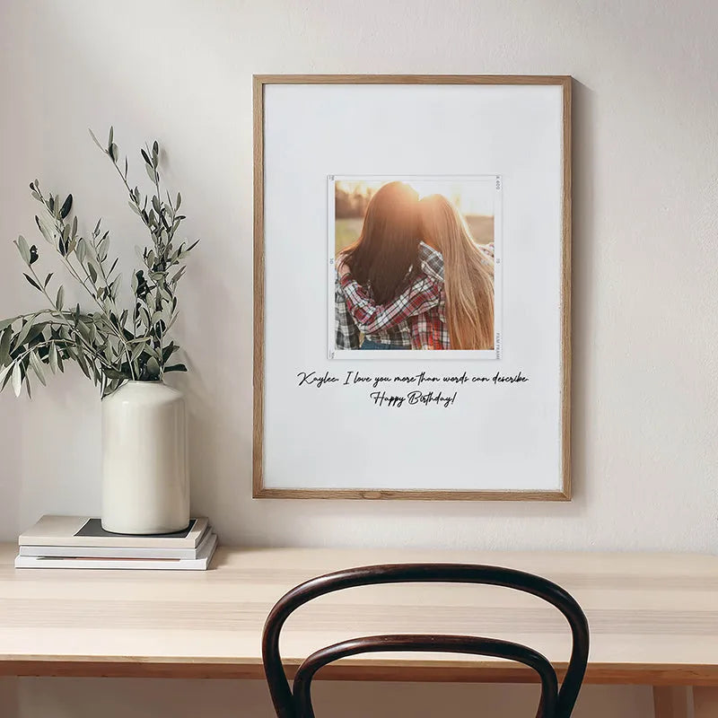 Best Friend Poster Paper, Custom Photo Print Gift