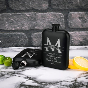 Best Man Proposal Gift - Personalized Groomsman Flask - GiftShire