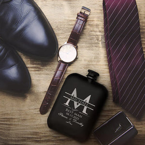 Best Man Proposal Gift - Personalized Groomsman Flask - GiftShire