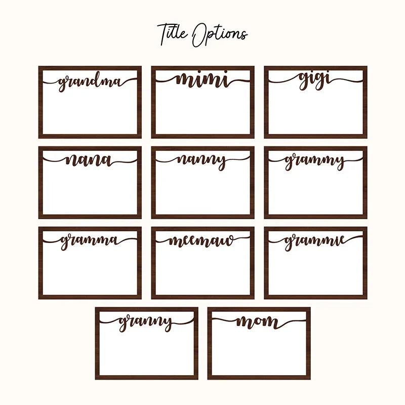 Birth Flower Grandma’s Garden Wall Frame – Gifts for Grandma