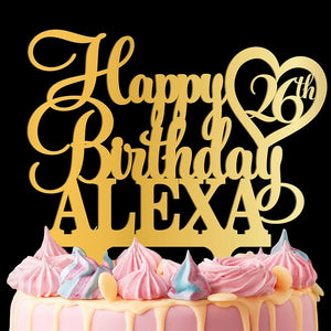 Happy Birthday Cake Topper for Custom Cake Decoration - GiftShire