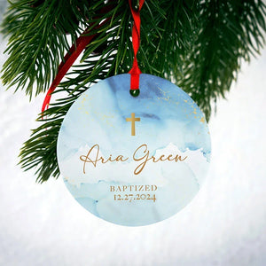 Blue Baptism Ornament for Kids - GiftShire