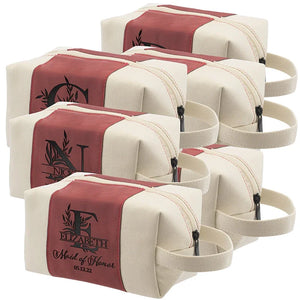 Bridesmaid Personalized Leatherette Toiletry Bag for Her - GiftShire