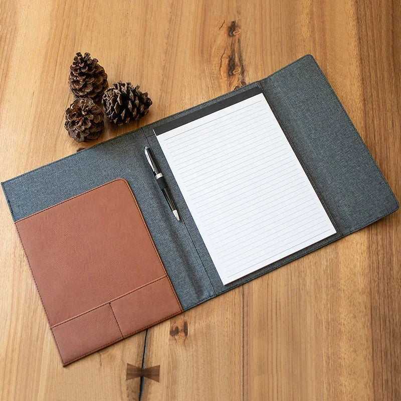 Personalized Canvas & Leatherette Padfolio with Name