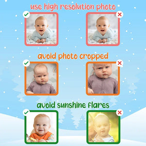 Custom Baby Face Ornament with Christmas Costumes - GiftShire