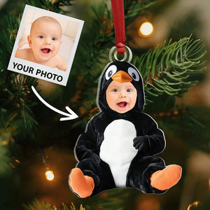 Custom Baby Face Ornament with Christmas Costumes - GiftShire