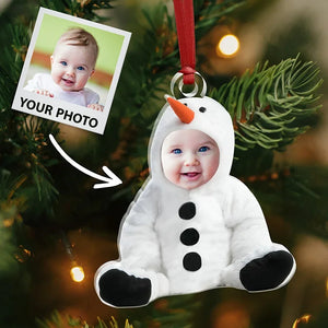 Custom Baby Face Ornament with Christmas Costumes - GiftShire