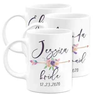 Custom Bridesmaid Arrow Design Mug - GiftShire
