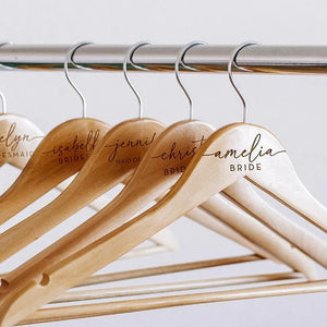 Custom Bridesmaid Hanger, Wooden Bridesmaid Hanger - GiftShire