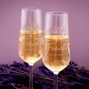 Custom Champagne Flute for Wedding - GiftShire