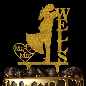 Custom Couple Cake Topper, Gift for Wedding - GiftShire