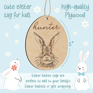Custom Easter Bunny Name Tag - GiftShire