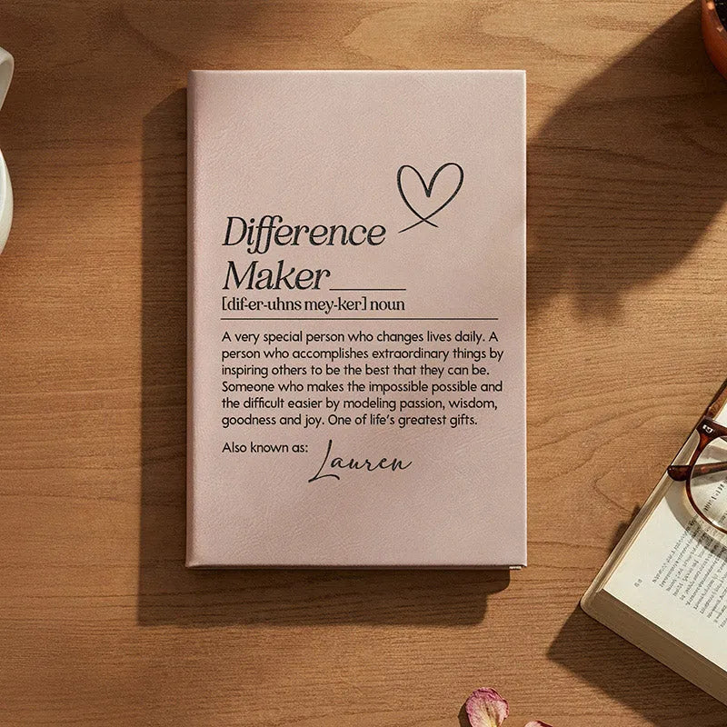 Custom Engraved Journal Inspiration for Difference Makers