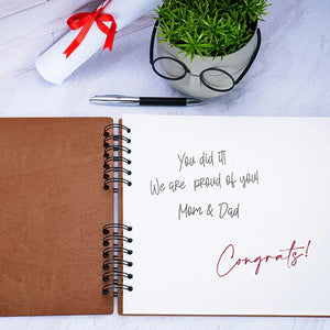 Custom Graduation Guestbook, Wooden Guestbook - GiftShire