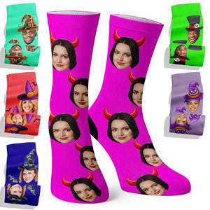 Custom Halloween Face Socks - GiftShire