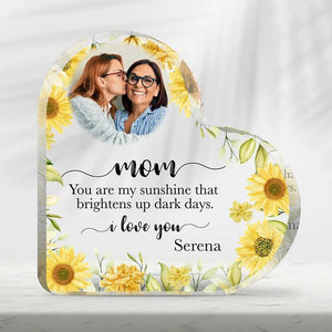 Custom Mom & Child Heart Photo Frame for Mother's Day - GiftShire