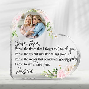 Custom Mom & Child Heart Photo Frame for Mother's Day - GiftShire