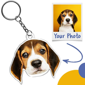Custom Keychain with Pet Face Picture - GiftShire