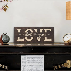Custom Love Sign, Personalized Couple Sign, Gift for Couple - GiftShire