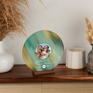 Custom Photo Engraved Music Record Plaque - GiftShire
