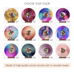 Custom Photo Engraved Music Record Plaque - GiftShire