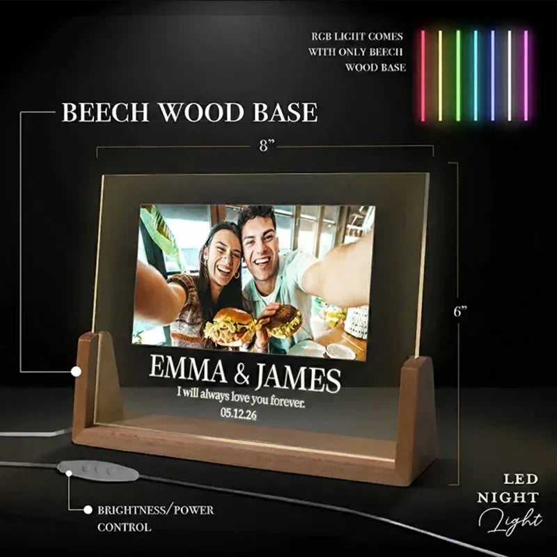 Custom Photo Night Light – Gifts for Couples