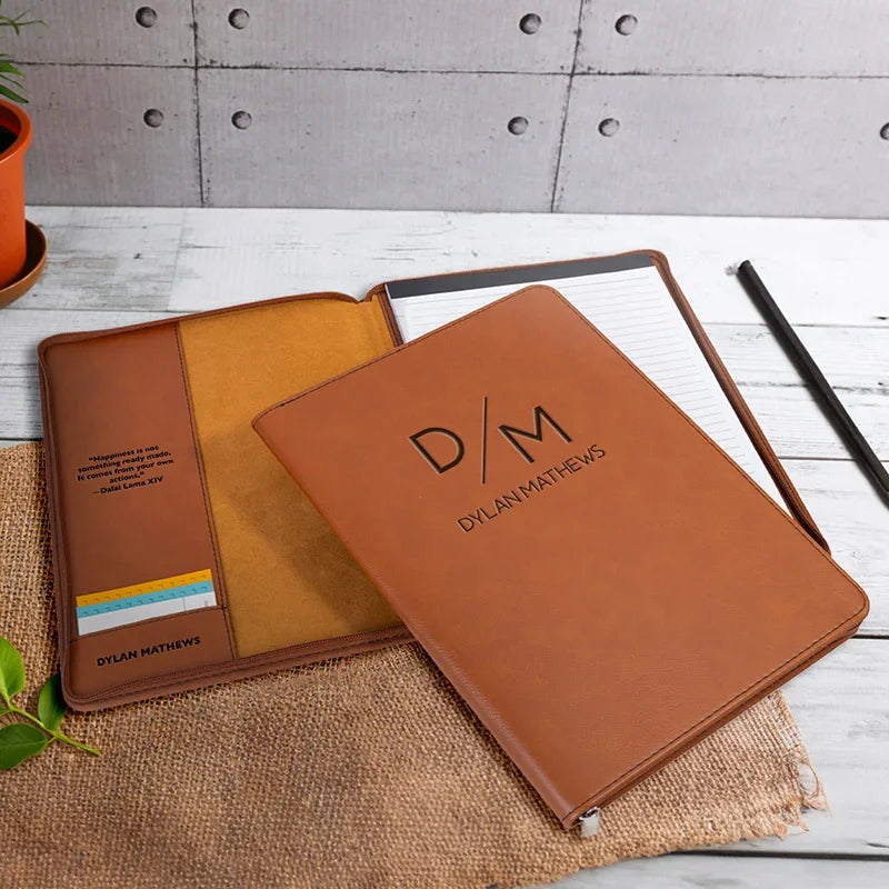 Personalized Padfolio for A4-A5 with Zipper