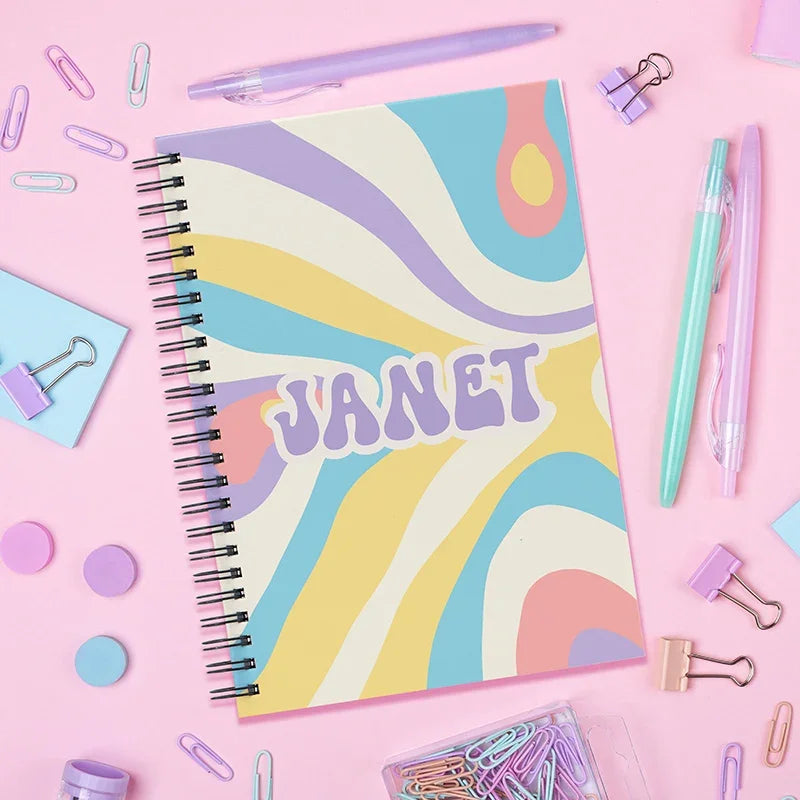 Custom Retro Journal for Her Groovy Vibe