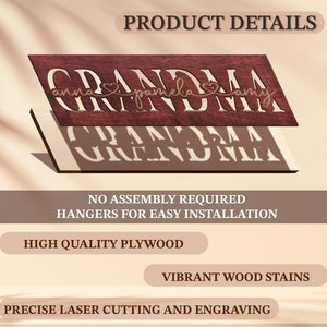 Custom Wooden Grandma Sign - GiftShire