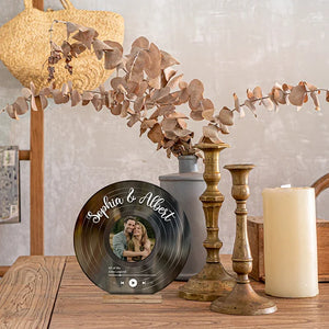 Customize Your Vinyl Record - Round Photo Print Disc - GiftShire